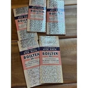 Boiltex Metallic Silver Rick Rack Vintage NWT